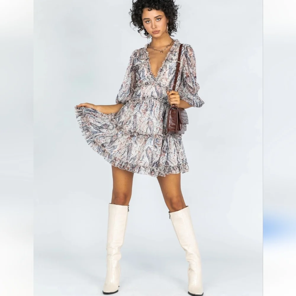 Princess Polly Paisley Ruffle Dress - Picture 2 of 4